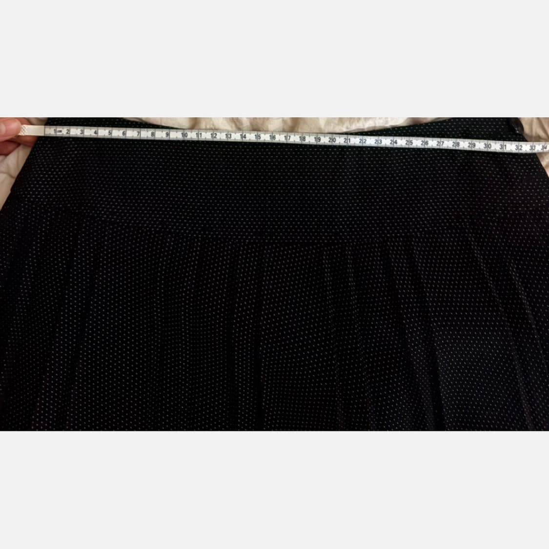 빈티지 도트 플리츠 레이어드 미디 스커츠 상품이미지3