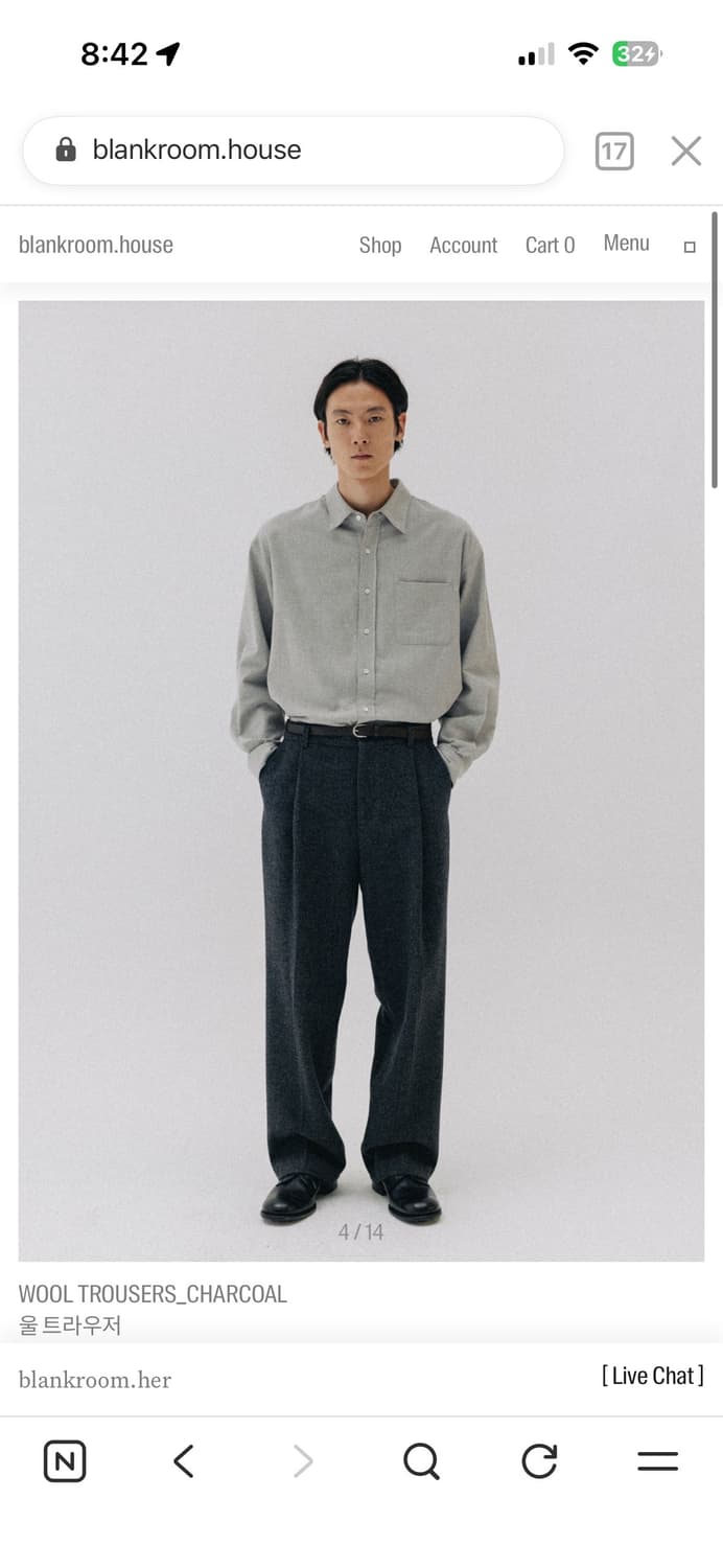 블랭크룸 울 트라우저 상품이미지1