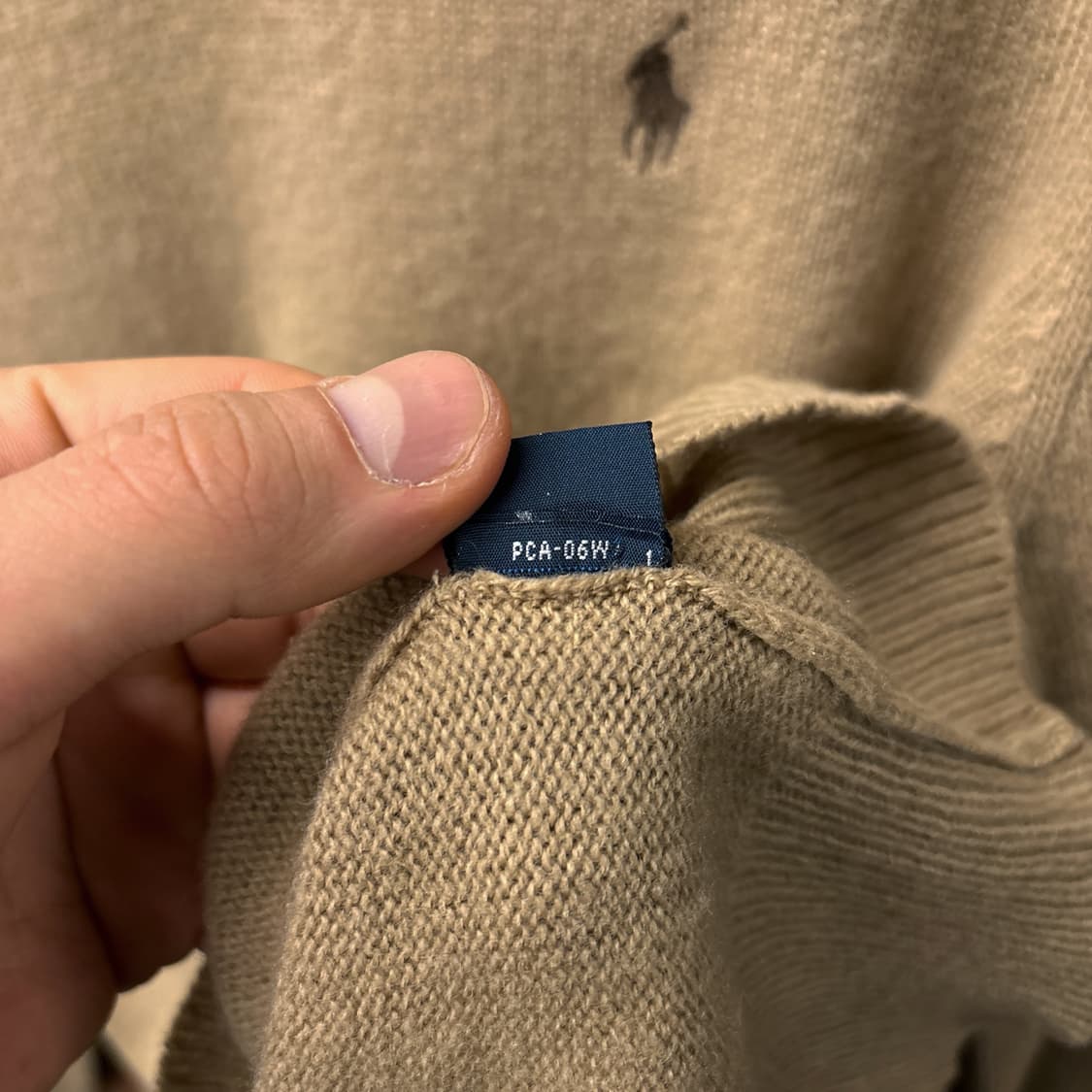 폴로 랄프로렌 브이넥 램스울 니트 스웨터 브라운 포니 자수 N316 상품이미지7