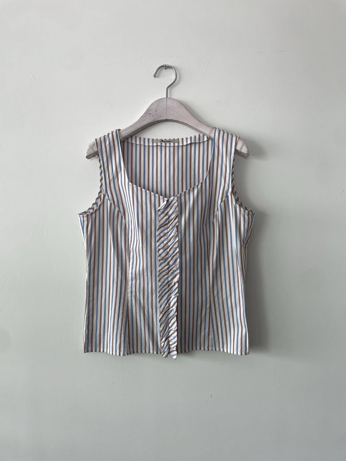Aquascutum square neck frill blouse 상품이미지1