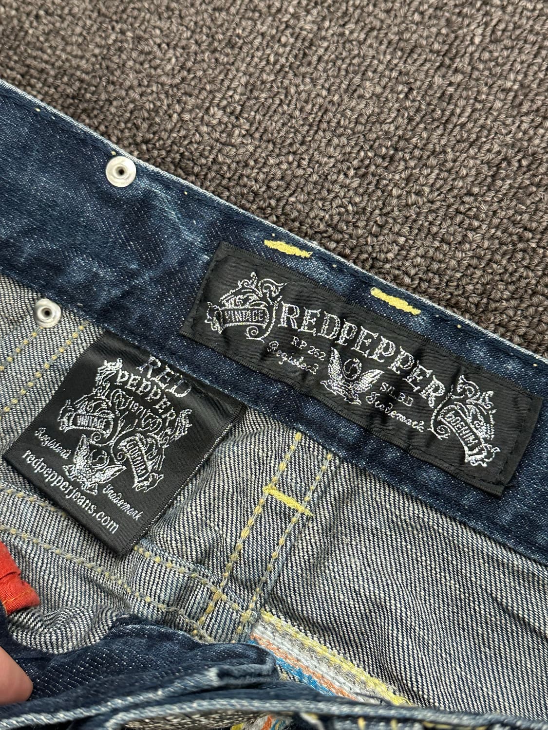 30)레드페퍼 빈티지 y2k 자수 디테일 데님팬츠 상품이미지4