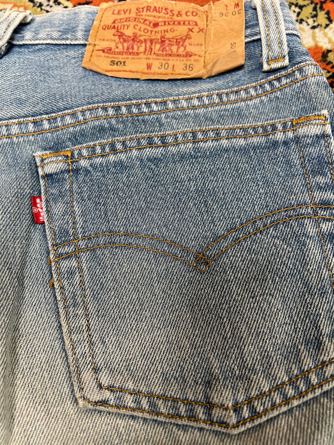 [28] 리바이스 USA 90s 빈티지 501 데님 팬츠 상품이미지5
