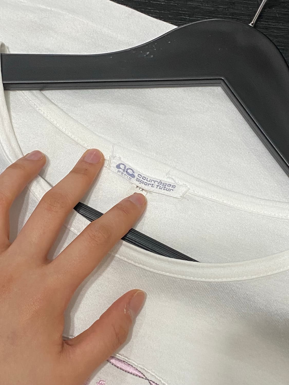 Courreges sport futur 베이직 로고 자수 반팔티셔츠 상품이미지8