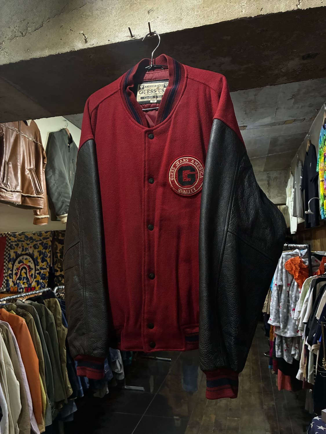 90s Guess 게스 패치워크 바시티  상품이미지4