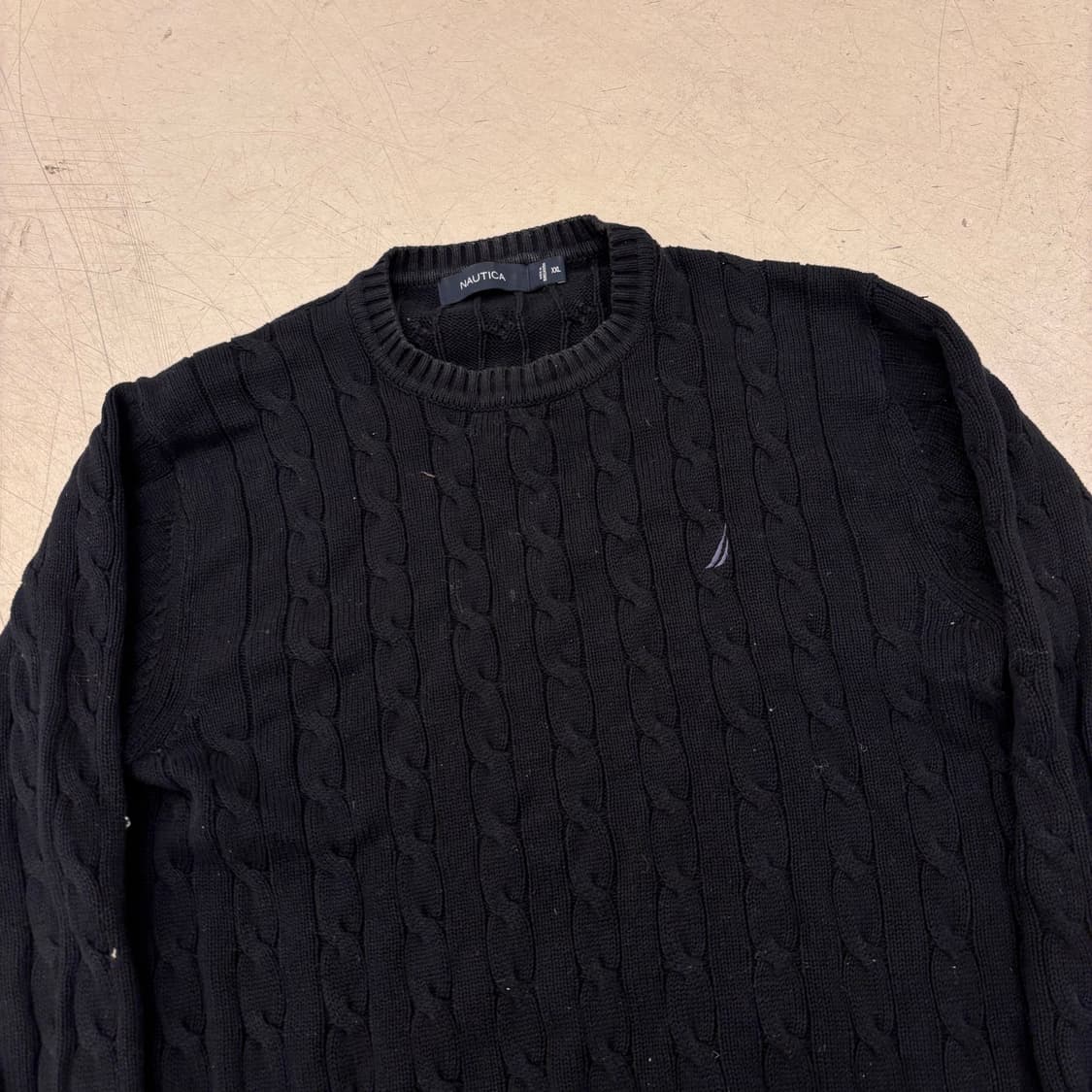 노티카 블랙 케이블 니트 상품이미지2