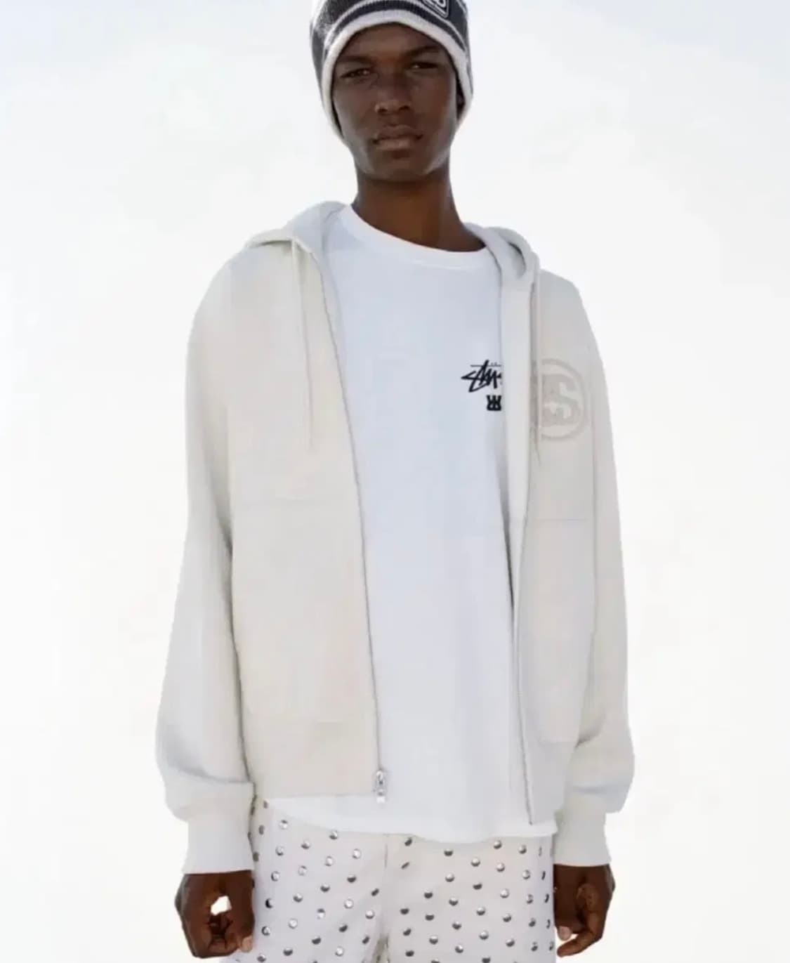 [새상품]스투시 x 웨일즈보너 티셔츠 아이보리 Msize 상품이미지4