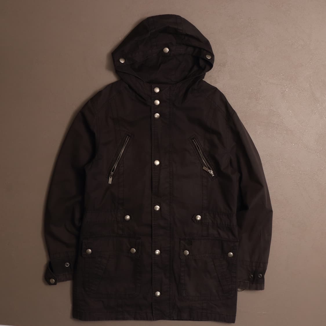 일본빈티지 사파리 블랙 후드집업 자켓 ㅁ1713 상품이미지1
