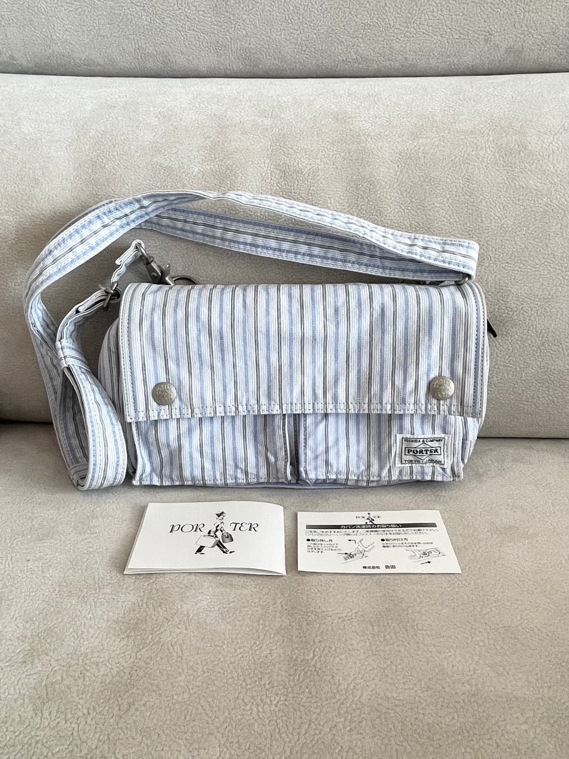 포터 70주년 2way 스트라이프 숄더백 크로스백 상품이미지1