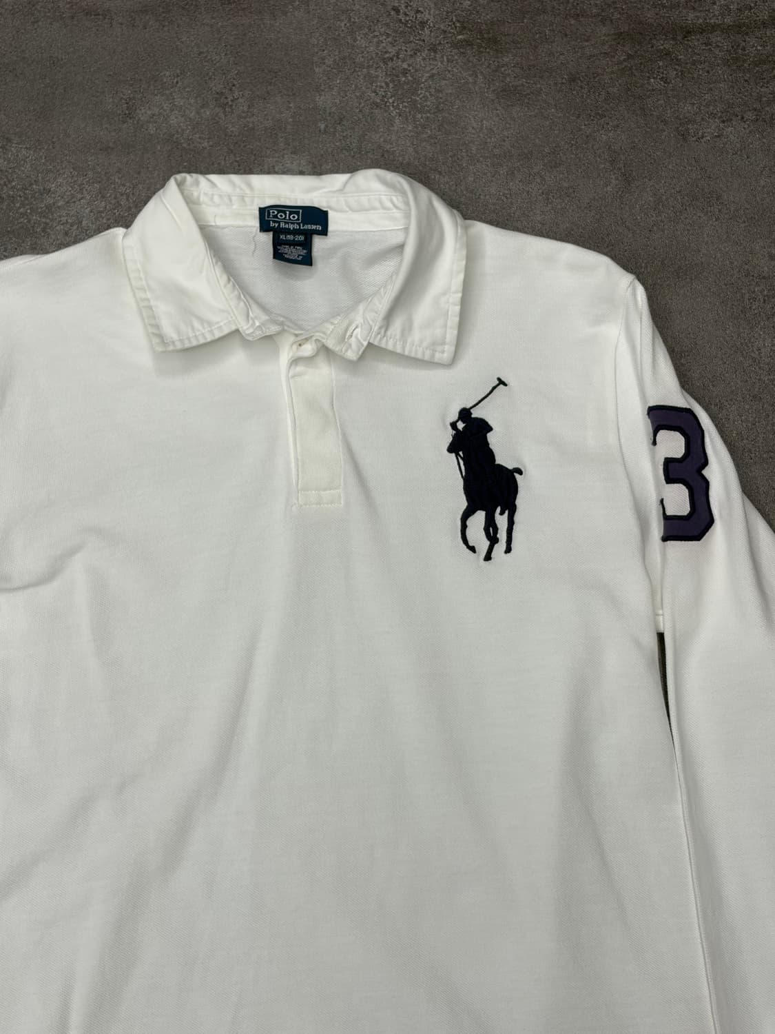 폴로 랄프로렌 빅포니 화이트 럭비 셔츠 긴팔 상품이미지2