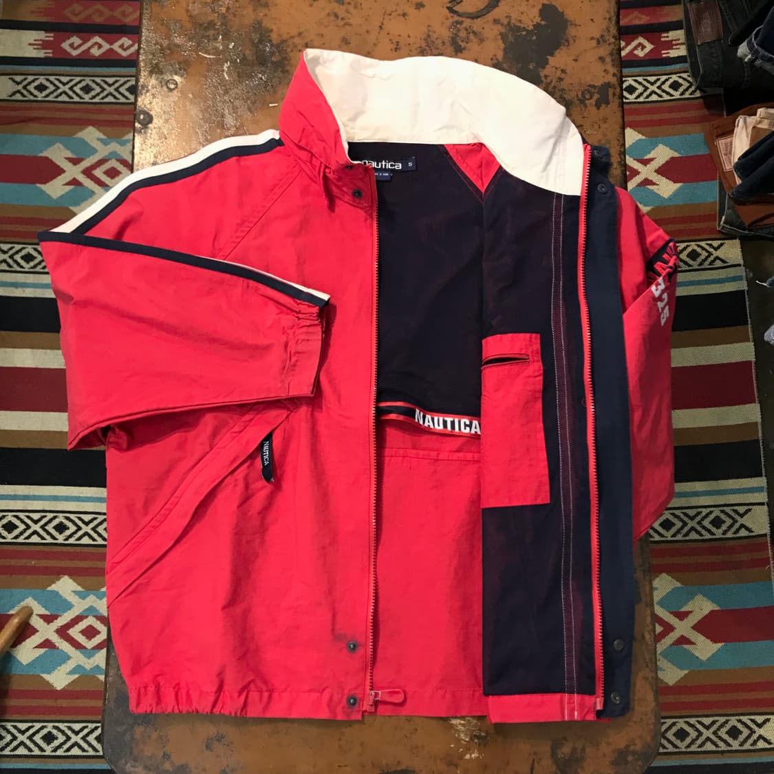 노티카 레드 집업 윈드브레이커 블루종 자켓 남성 102 여성 프리사이즈 상품이미지5