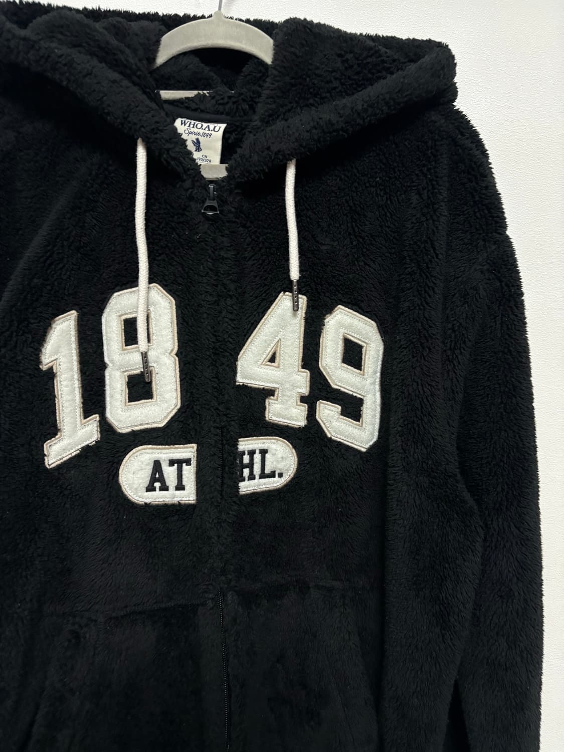 후아유 빅로고 후디 쉐르파 자켓 상품이미지3