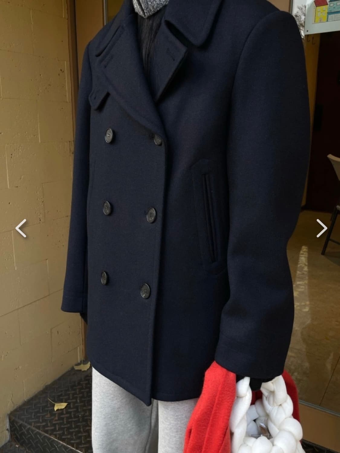 위아 링고 피코트 네이비(안감 누빔) 상품이미지5