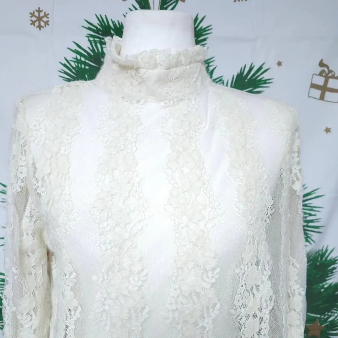 일본빈티지 시스루 겨울블라우스 상품이미지2