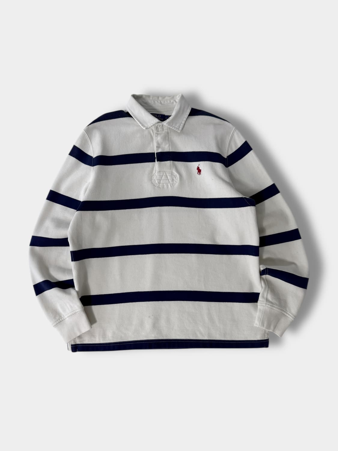 폴로 랄프로렌 루즈핏 신형 QR 스트라이프 아이코닉 럭비 스웻 셔츠 상품이미지1