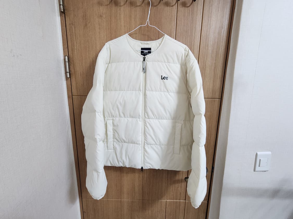 (L)LEE 카라리스 다운 패딩 점퍼 아이보리 상품이미지1