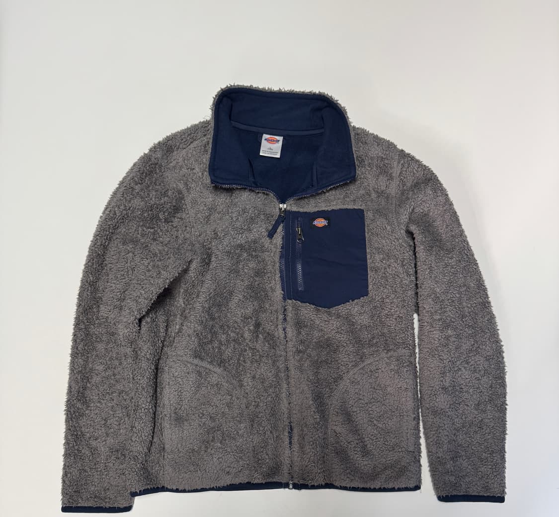 여성 디키즈 로고 플리스 집업 자켓 키즈 150 S 상품이미지1