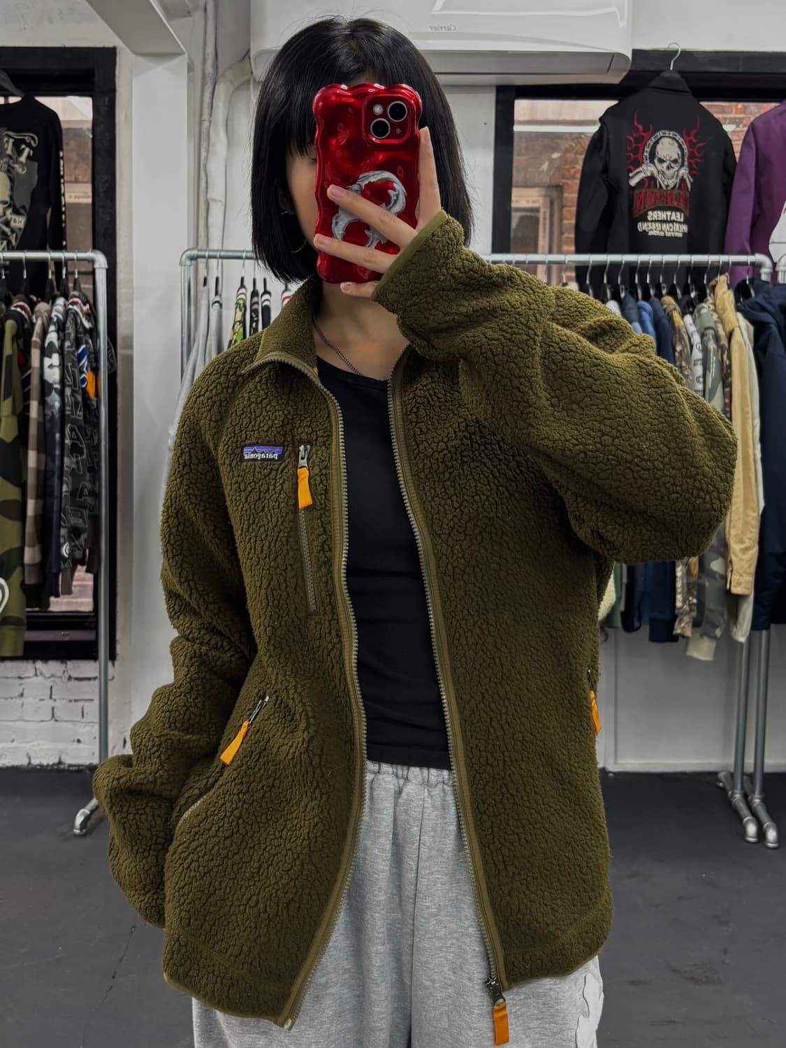 파타고니아 레트로 파일 카키 플리스 자켓 상품이미지2