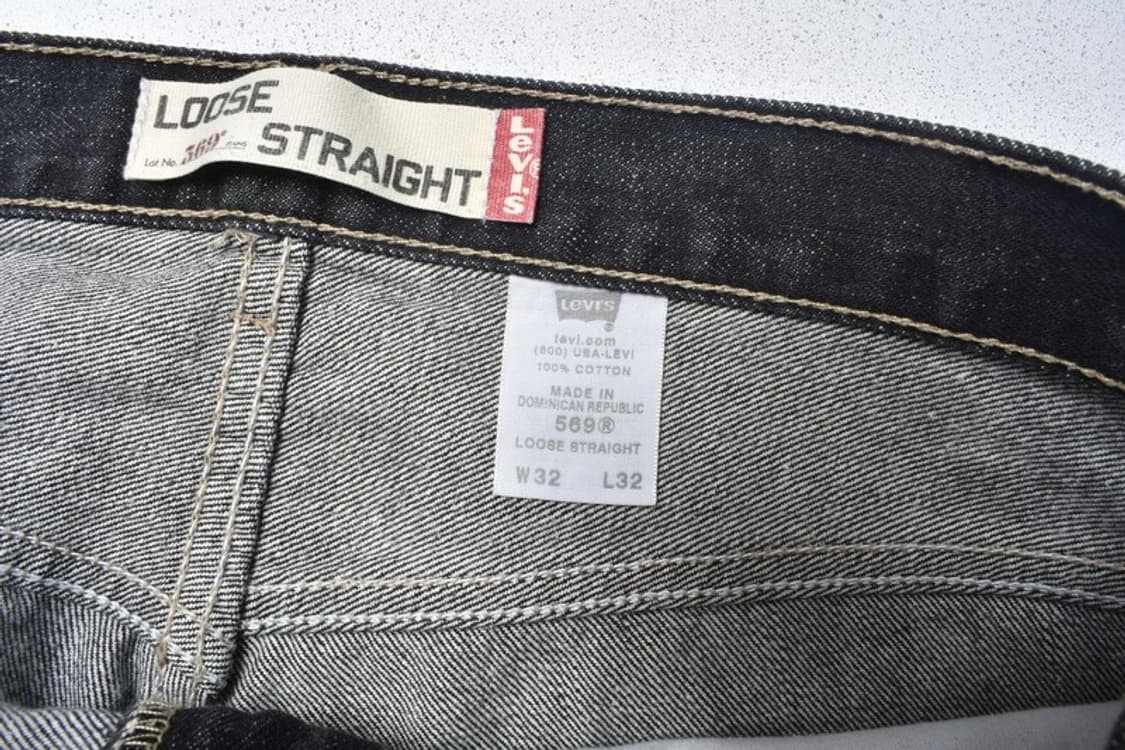 00S 리바이스 569 흑청 청바지 데님팬츠 32 N0903 상품이미지9