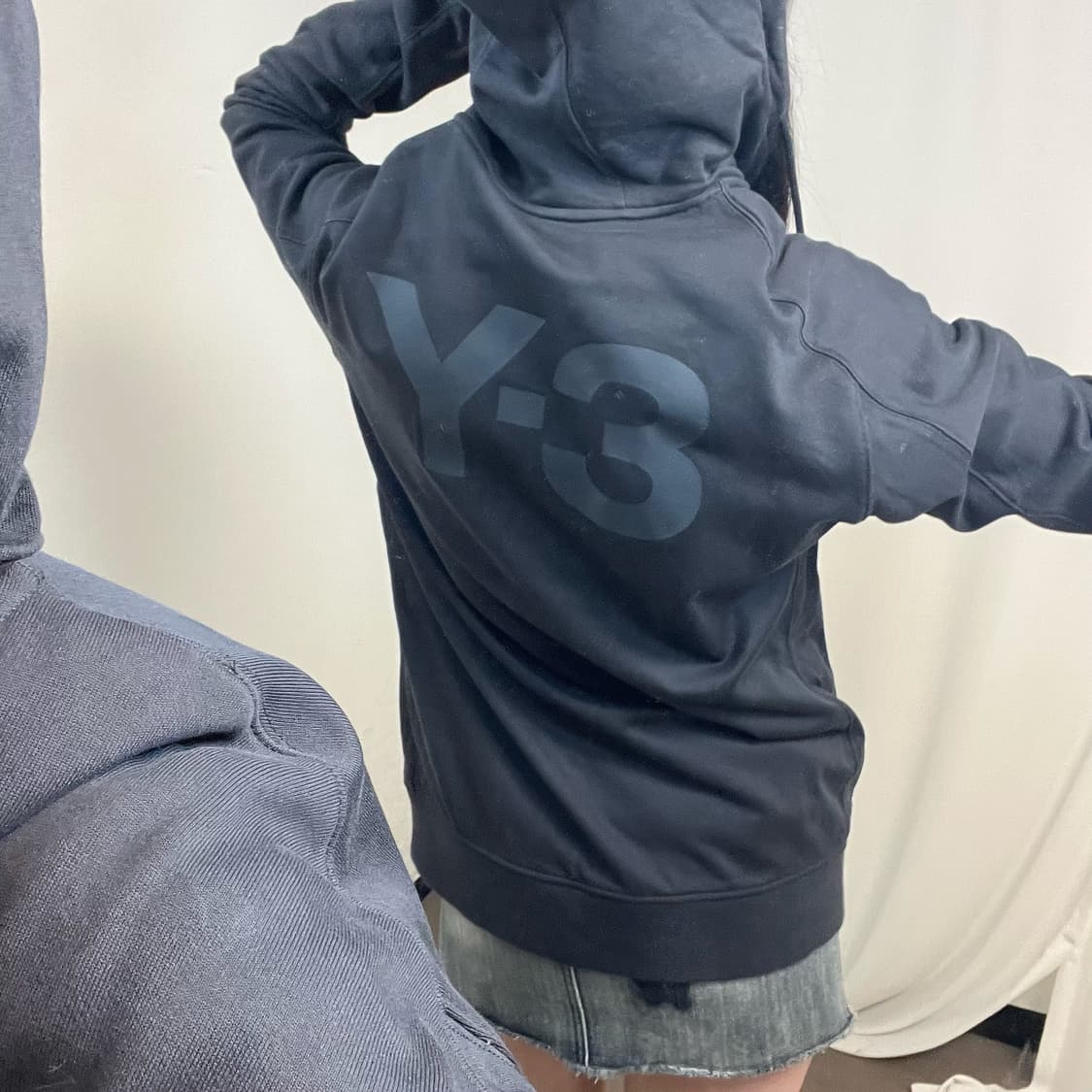 Y-3 classic charcoal zip-up hoodie 상품이미지3