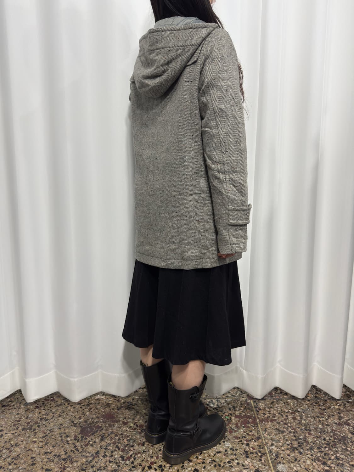 via roma wool duffle hood coat 상품이미지6