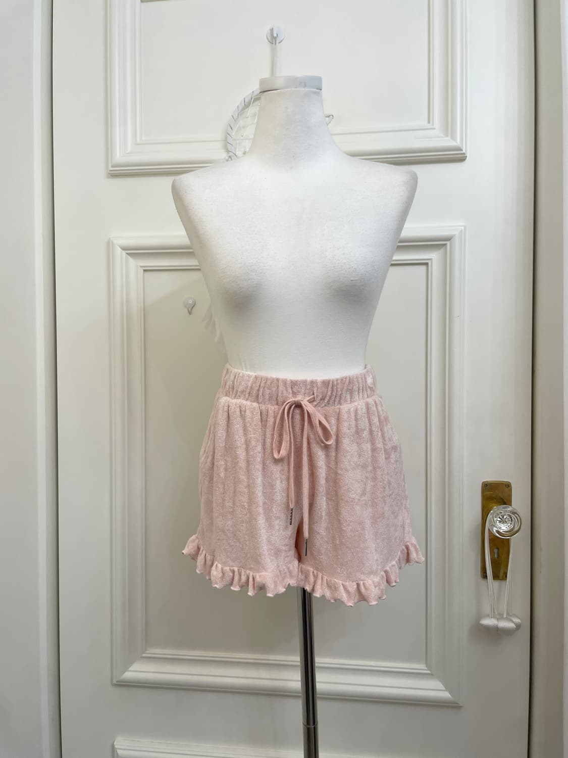 cute pink ruffle hoodie-zip&white lace s 상품이미지8