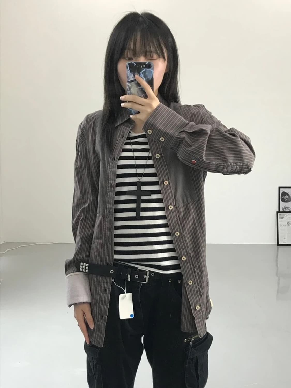디젤 스트라이프 셔츠 상품이미지2