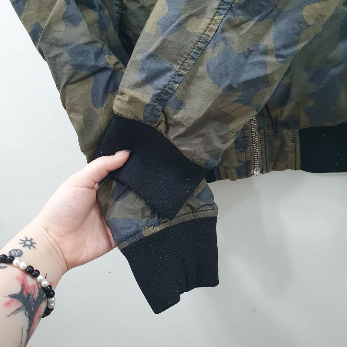 XL 버커루 남성 카모 리버시블 나일론 프린팅 항공 점퍼 자켓 상품이미지5