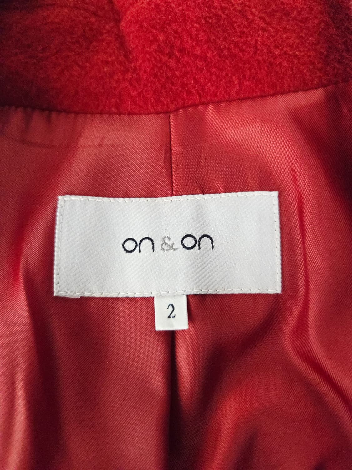 on&on 온앤온 레드 울 코트 상품이미지7