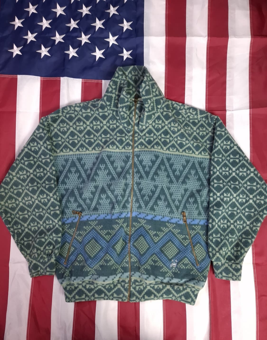 90's 빈티지 CAMP 노르딕 후리스 자켓 상품이미지1