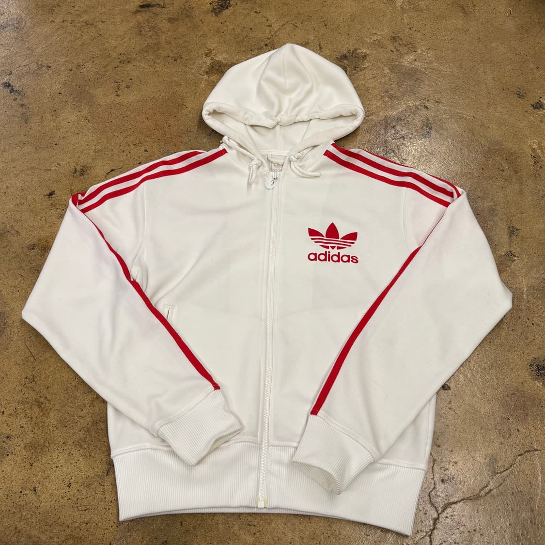아디다스 흰빨 화이트 후플 플락 져지 후드집업 95 상품이미지2