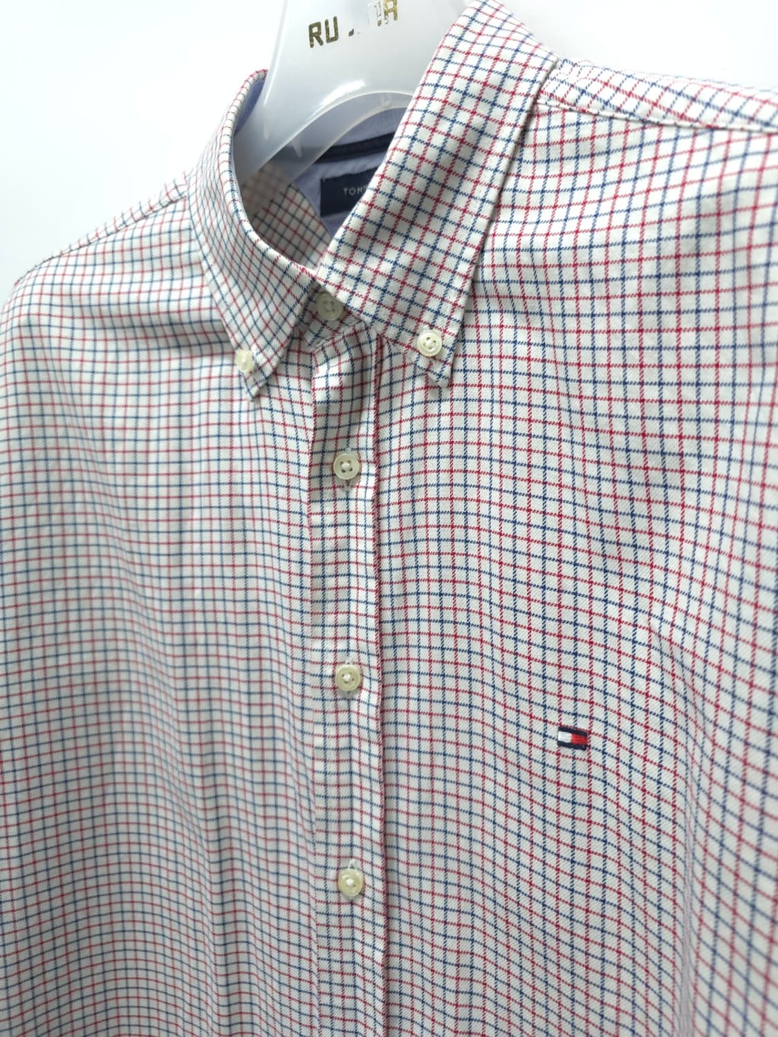 타미힐피거 레드&네이비 체크 봄가을 셔츠 (95~100) 상품이미지3