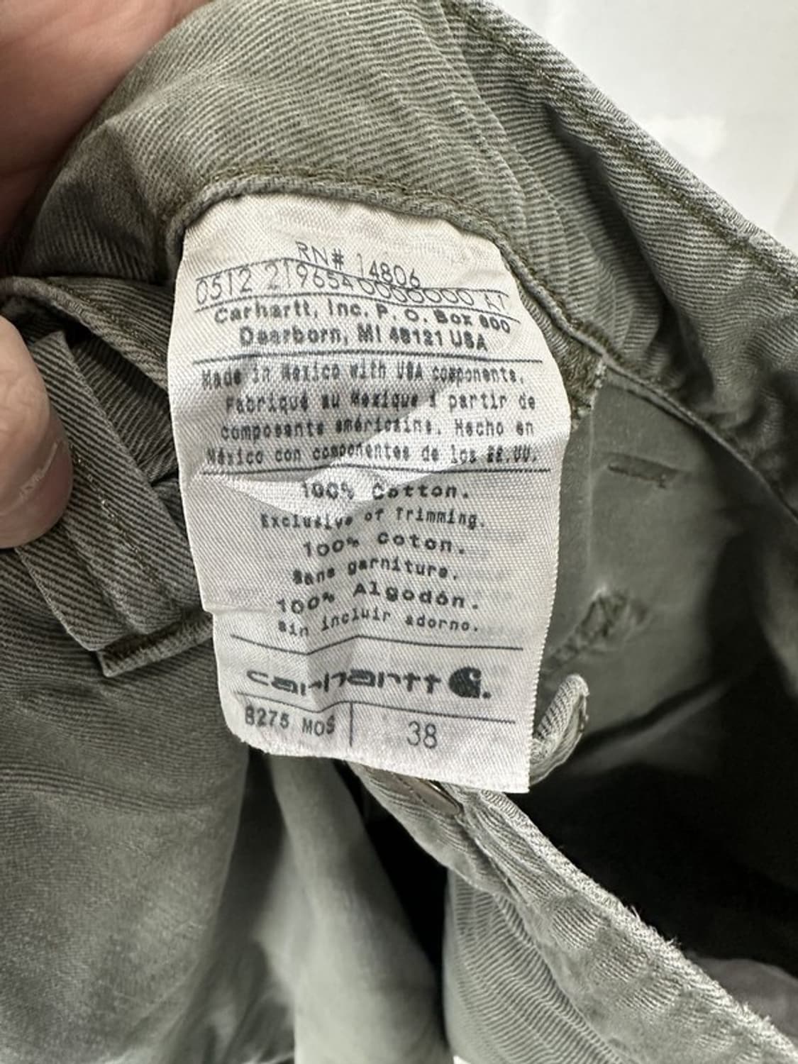 [38] CARHARTT 12SS MOS 더블카고쇼츠 모스그린 상품이미지6