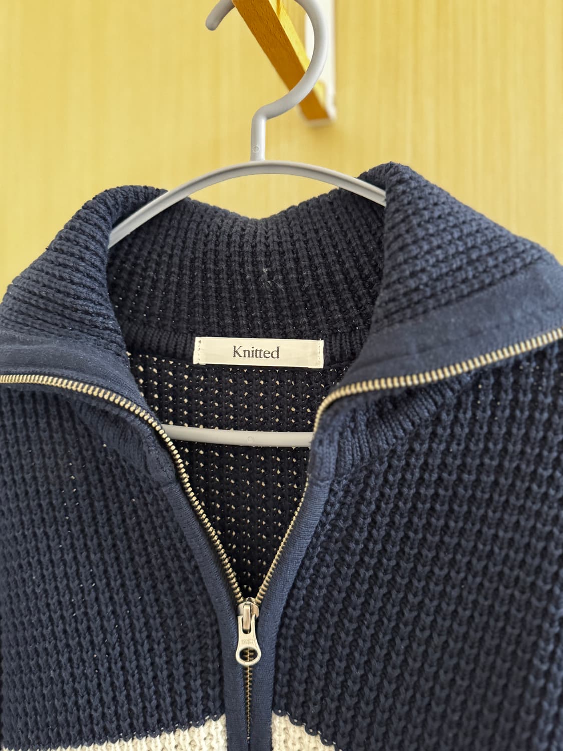 니티드 와플 하프집업 니트 상품이미지3