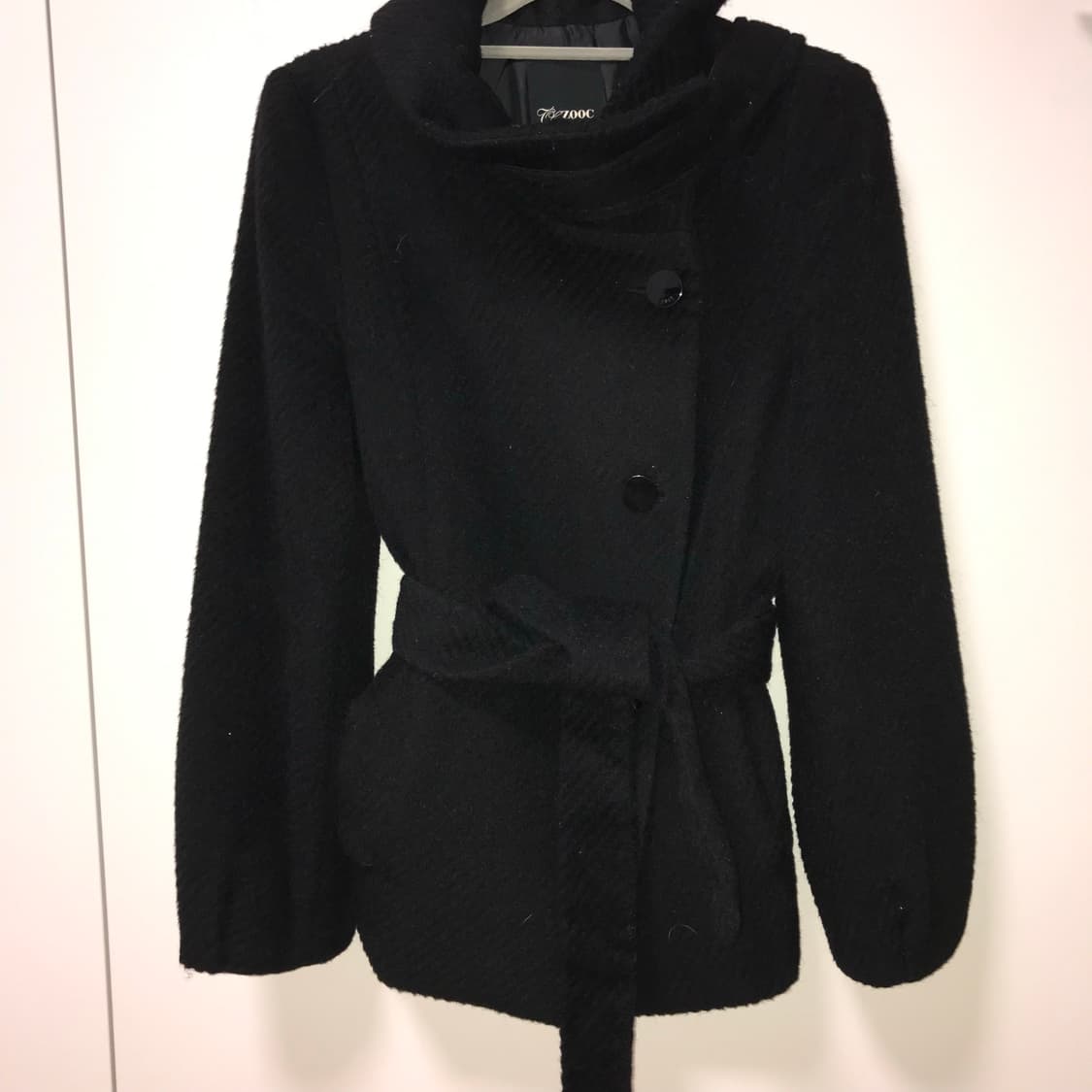 black high neck middle coat jacket 상품이미지2