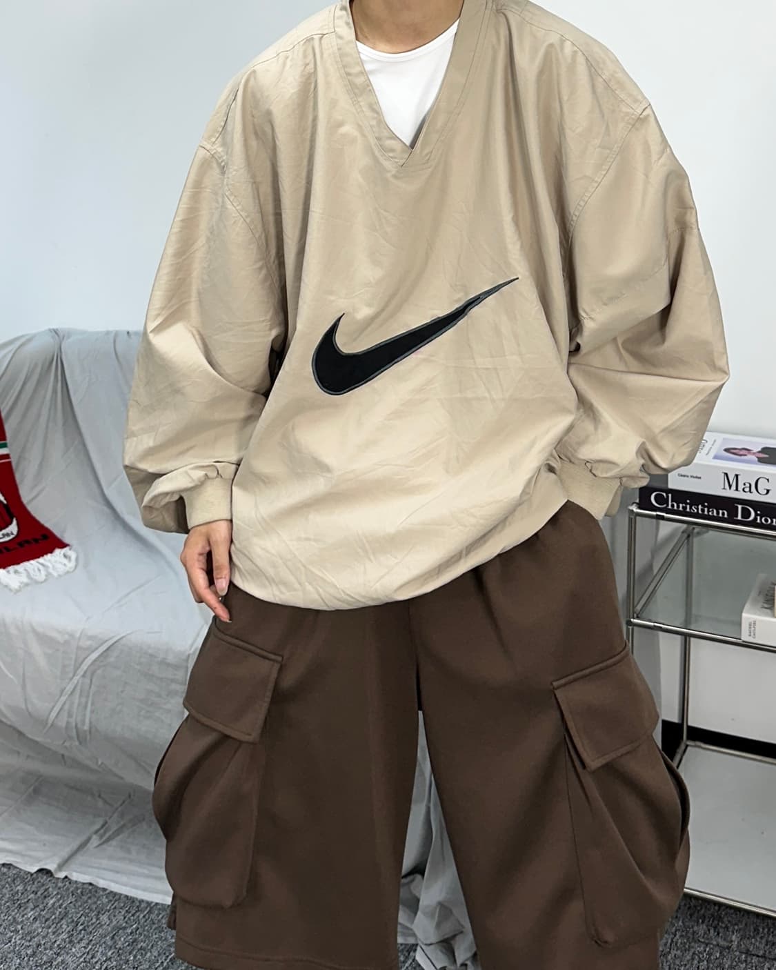 나이키 베이지 빅로고 웜업 XL 상품이미지2