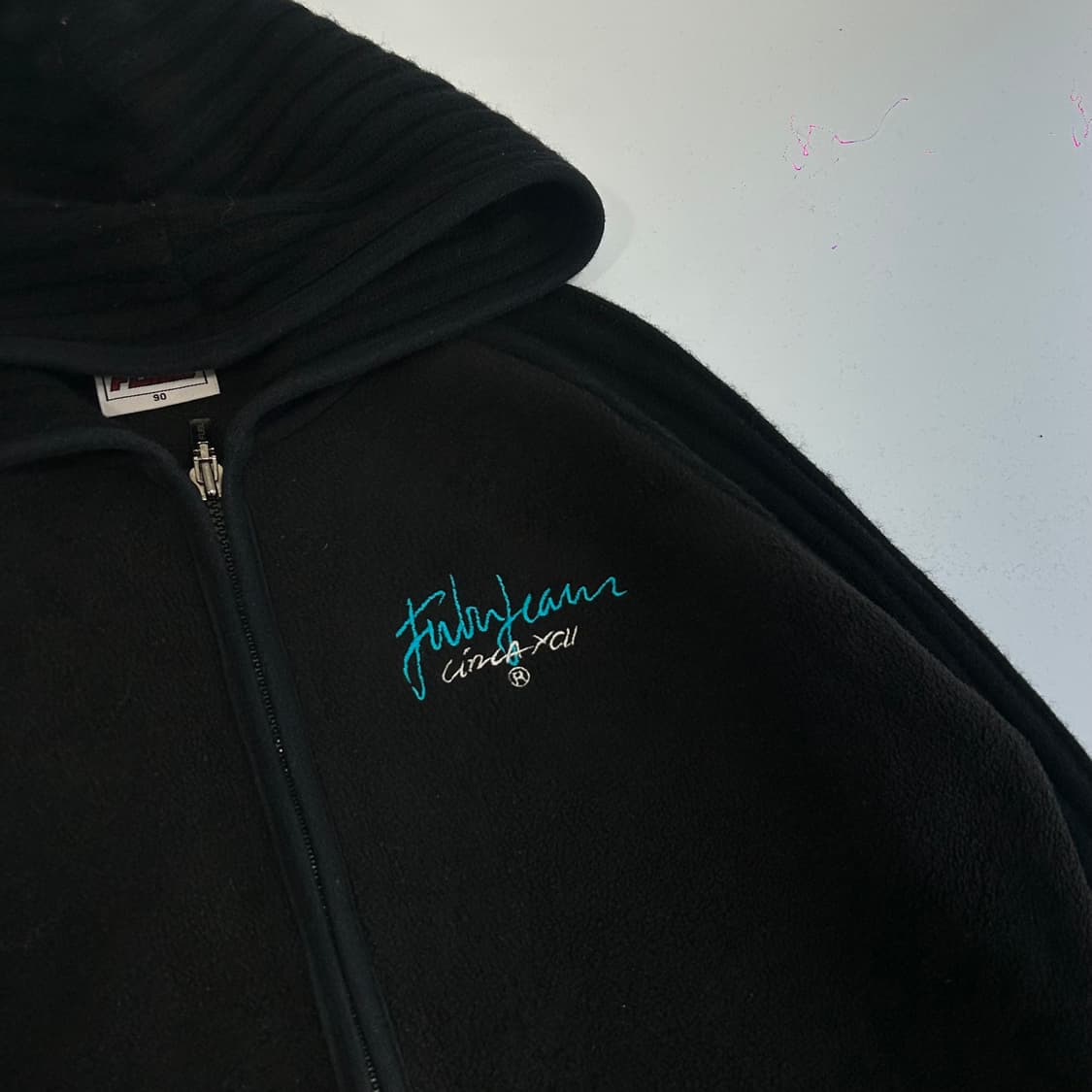 FUBU 후부 백포인트 니트슬리브 후리스 후드집업 상품이미지5