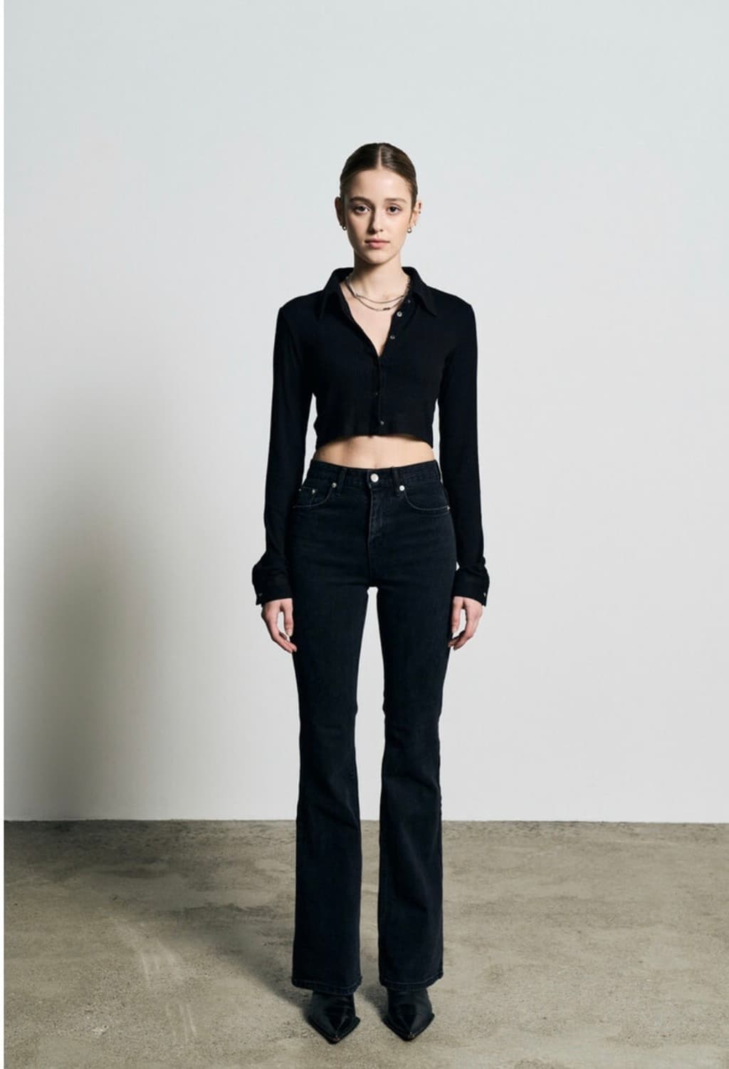 보헴서 크롭 카라셔츠 상품이미지3