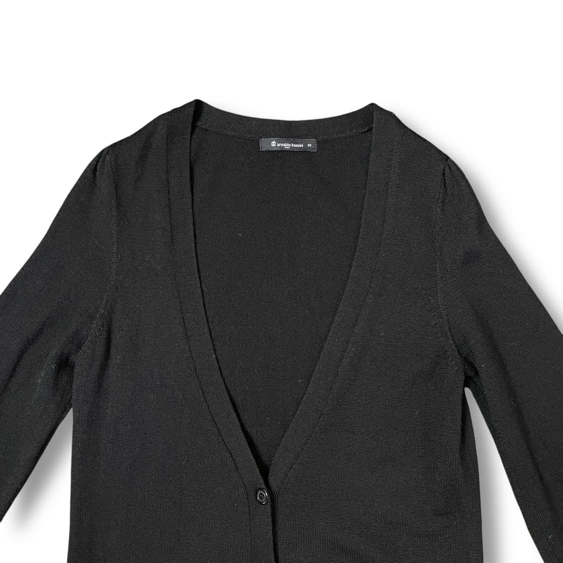 아놀도 바시니 블랙 브이넥 아크릴 울 니트 가디건 95 상품이미지3