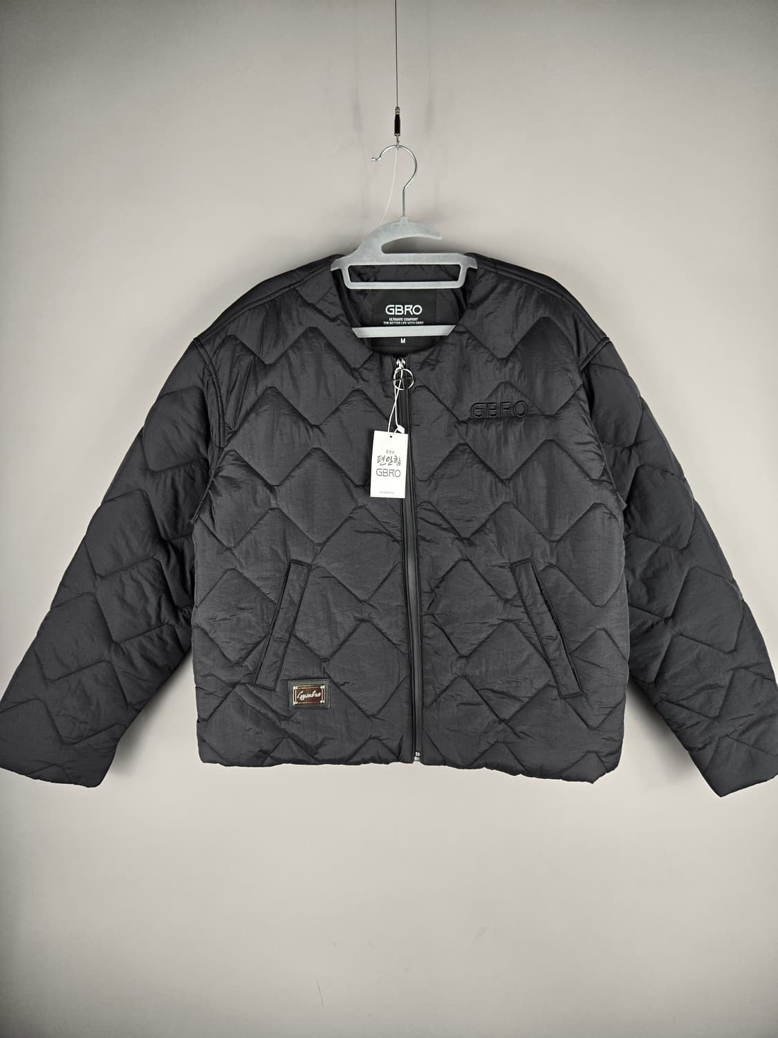 [무료배송]새상품 GBRO 짐브로 M 남성 퀼팅 깔깔이 패딩 점퍼 블랙 상품이미지1