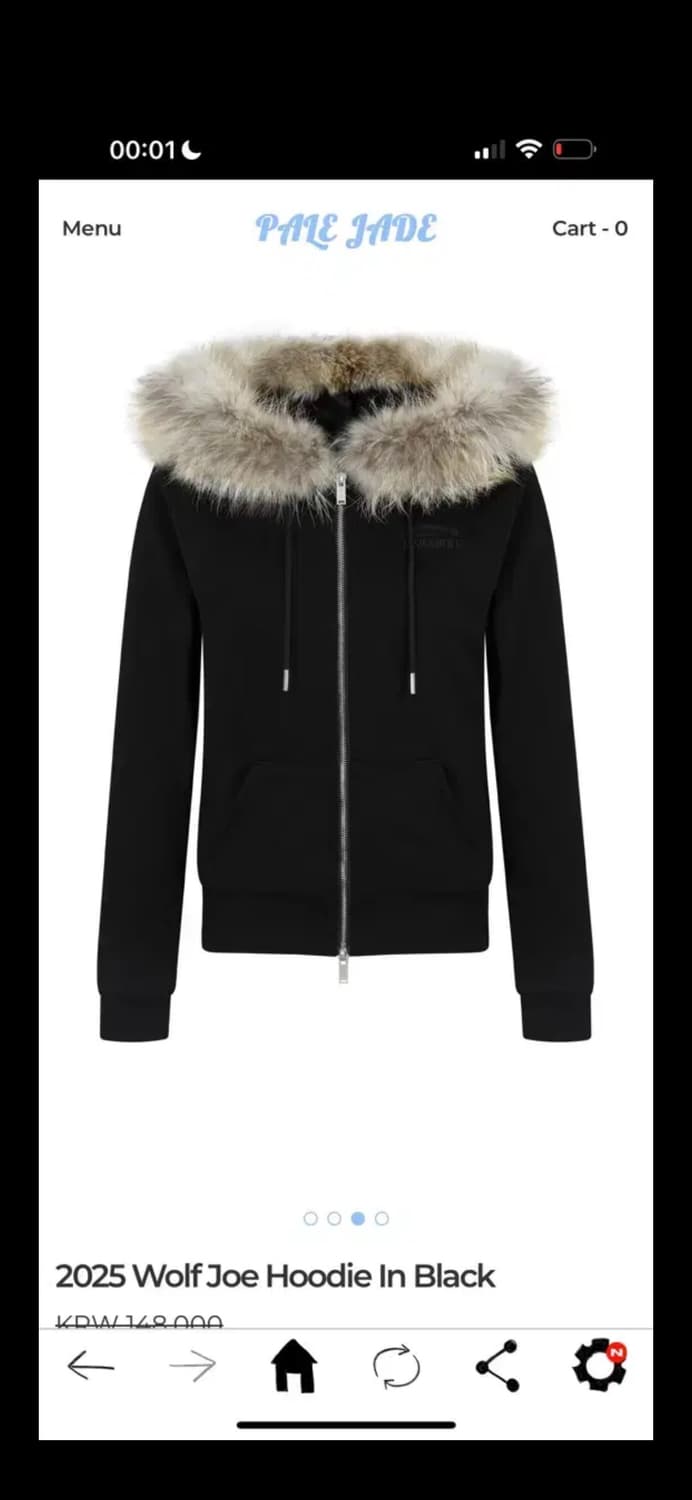 페일제이드25년ver 울프죠 블랙(택o)새상품 상품이미지1