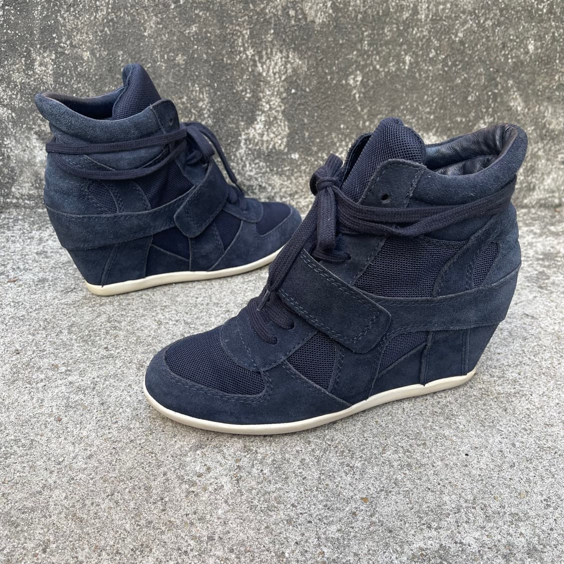 [38] ASH 네이비 스웨이드 웨지힐 스니커즈 (245) 상품이미지3