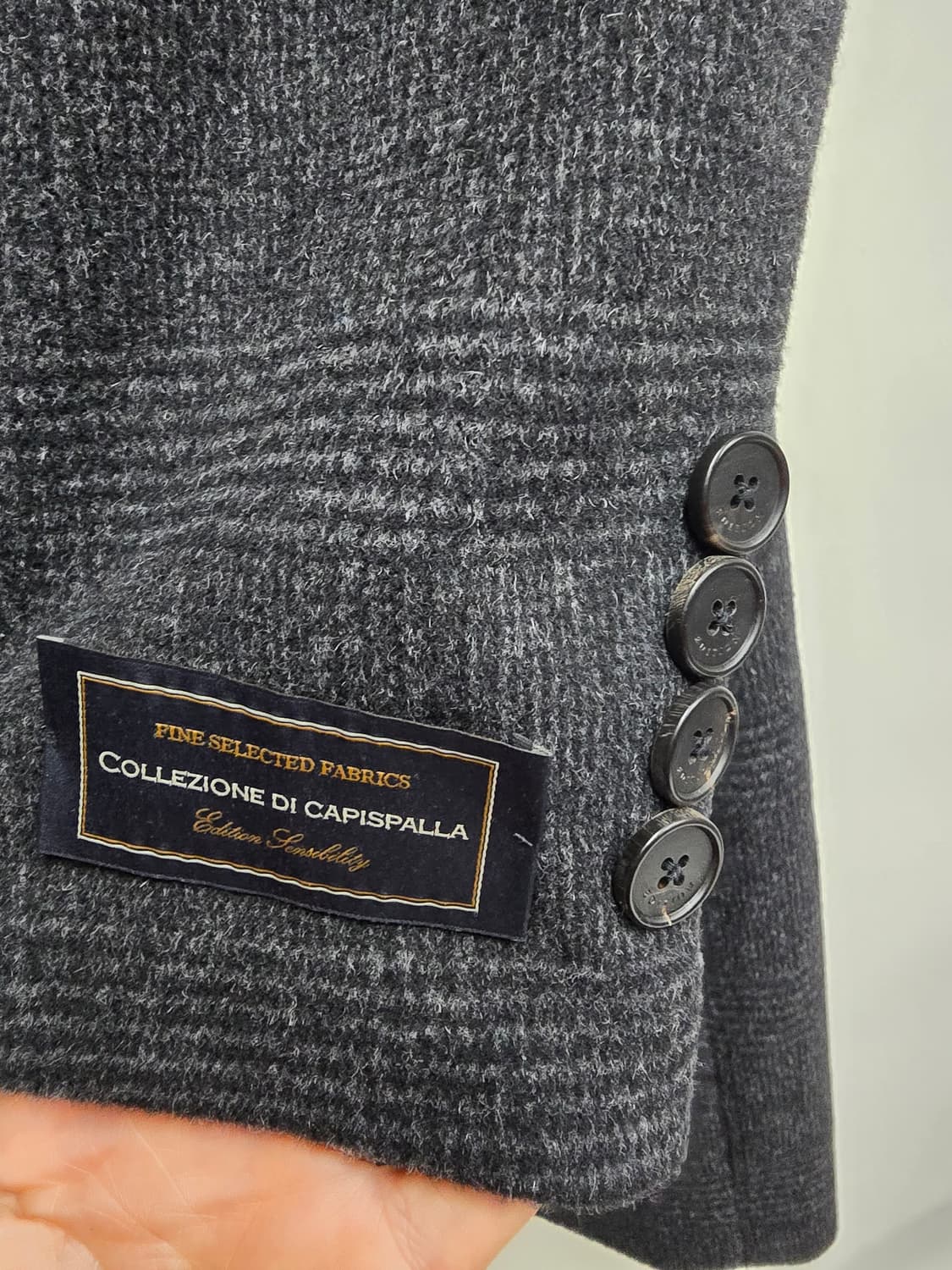 에디션 핸드메이드 울 체크 반코트 100 상품이미지5