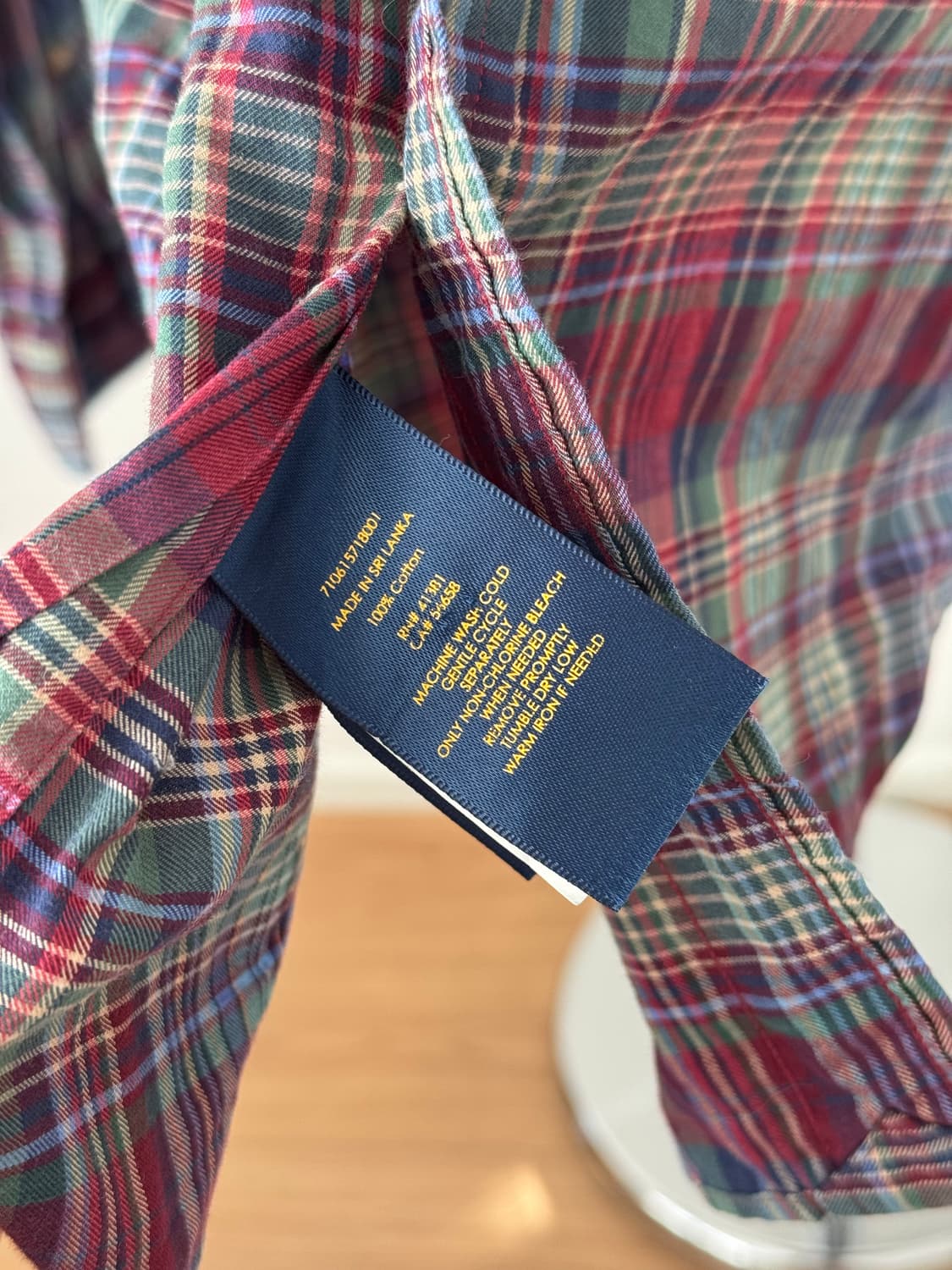 랄프로렌 체크 남방 M 슬림핏 상품이미지5