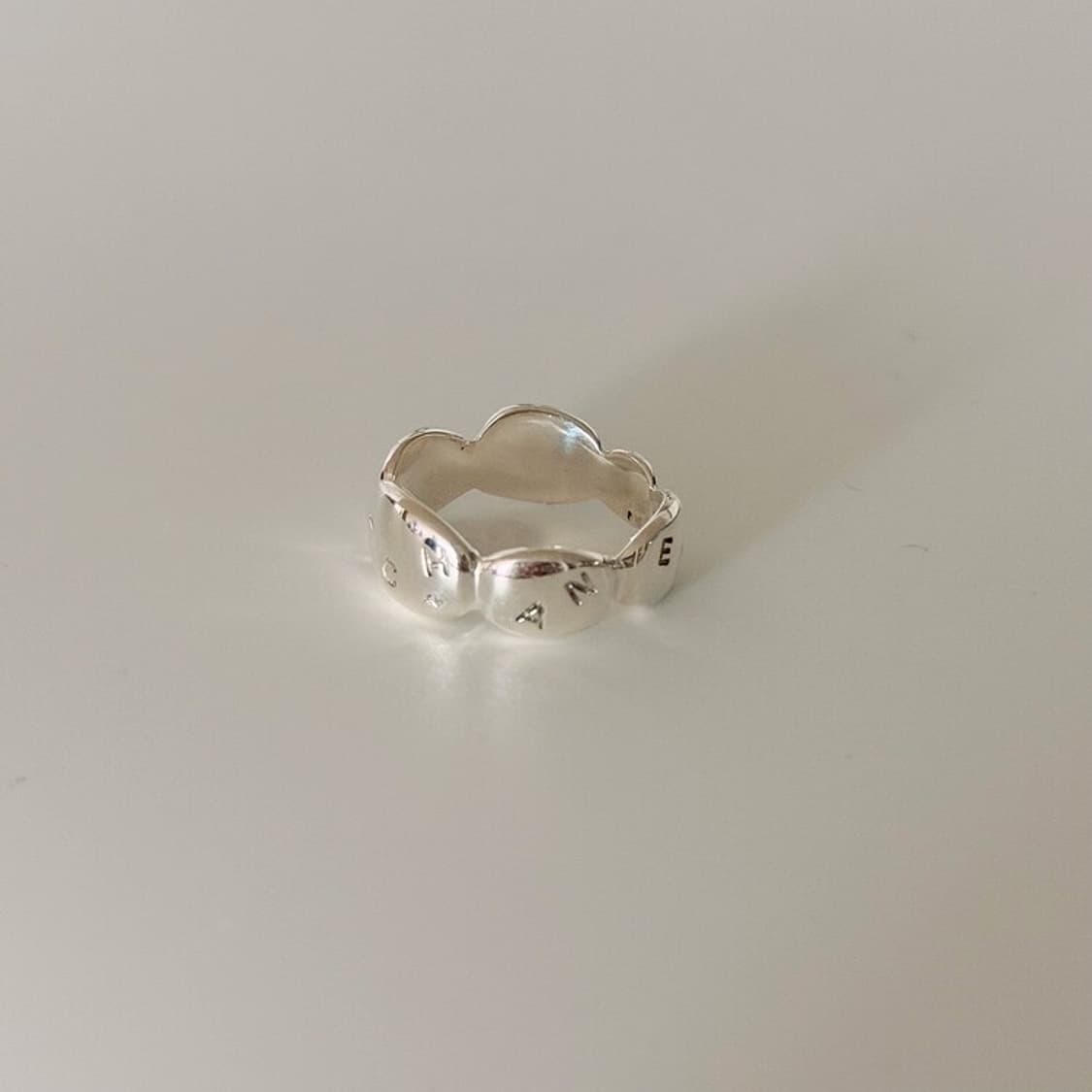 빈티지 샤넬 실버 카멜리아 반지 상품이미지8