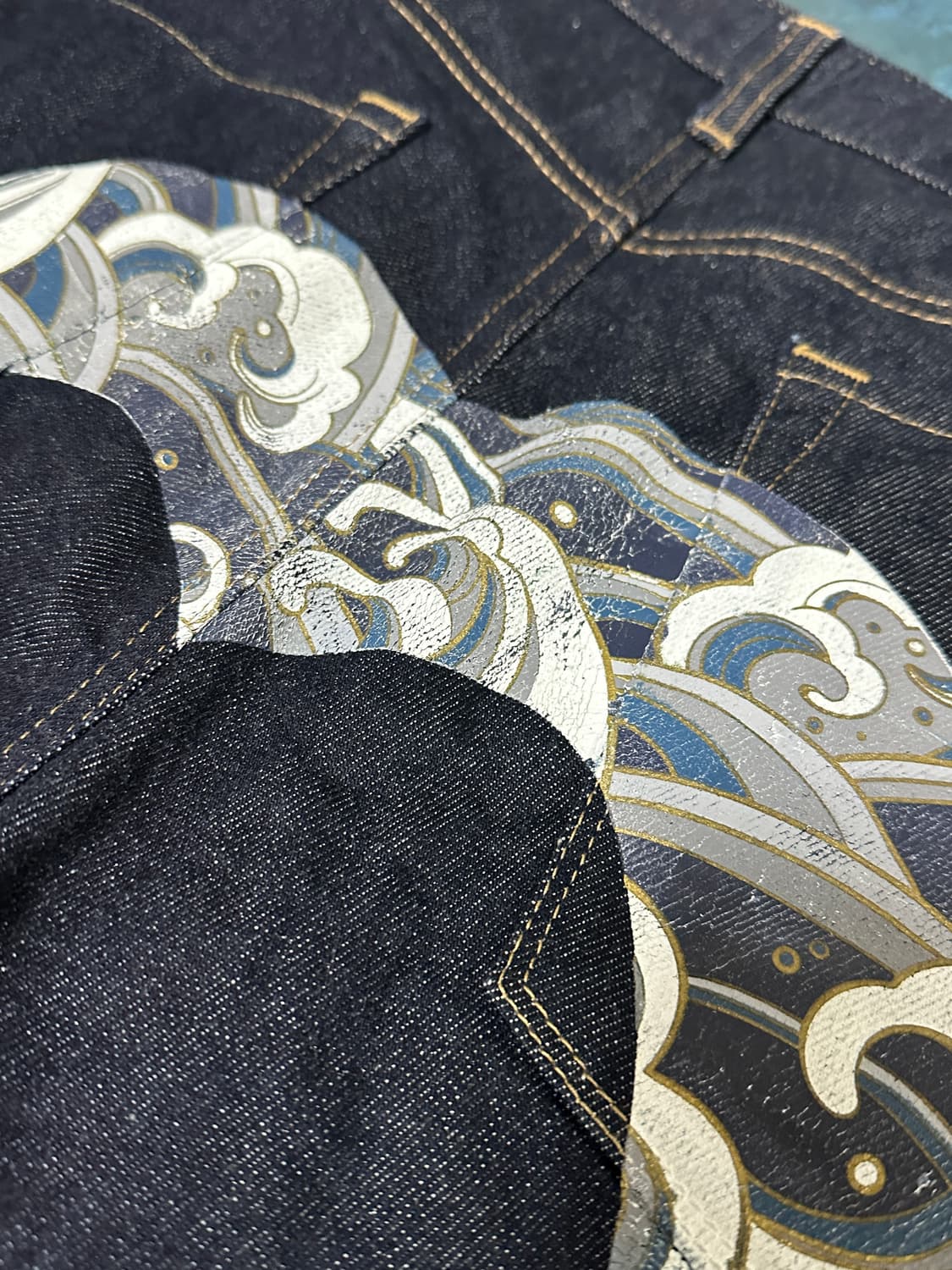 애비수 셀비지 프린팅진 상품이미지4