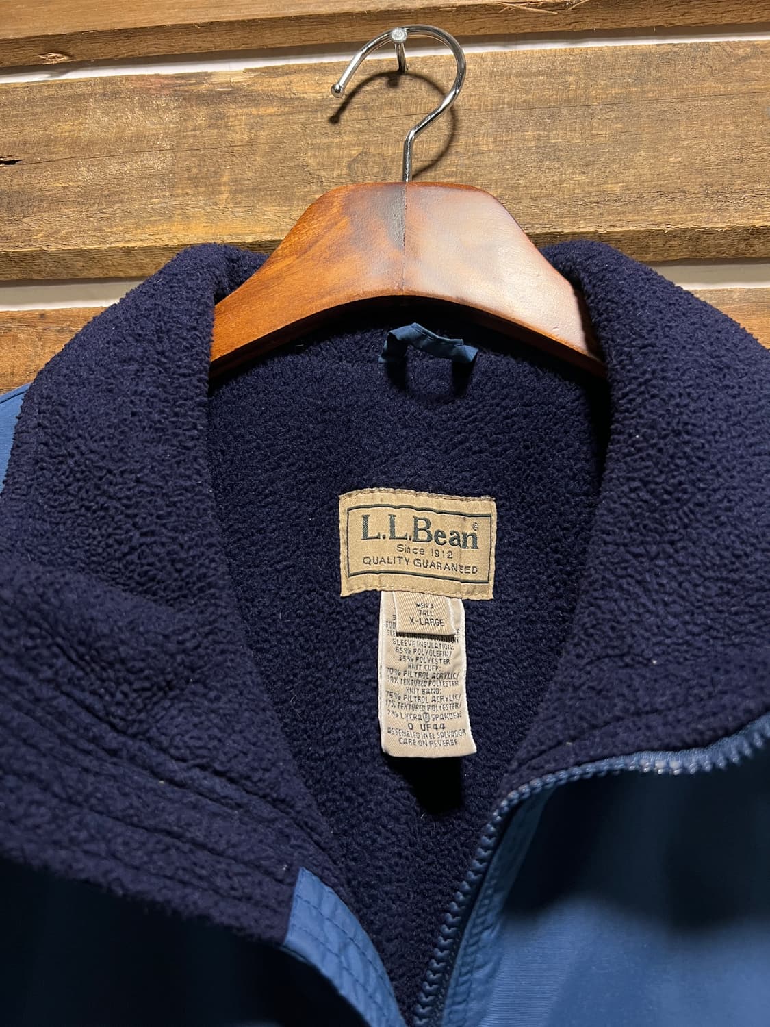 [XL]엘엘빈 USA 플리스 라이닝 네이비 웜업 자켓 상품이미지2