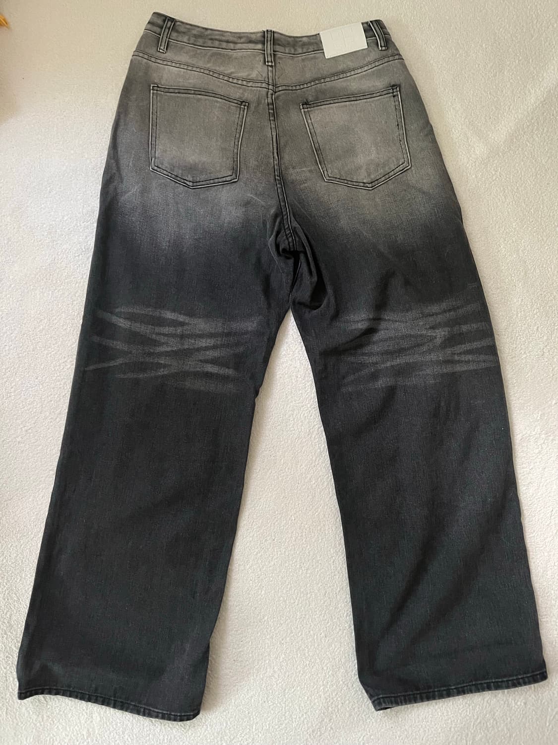 dnsr 시그니처 와이드 데님 팬츠 블랙 L사이즈 상품이미지3