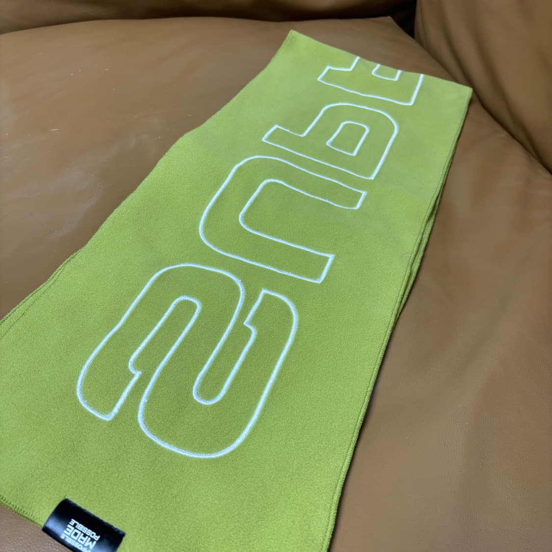 Supreme 슈프림 폴라텍 라임 로고 머플러 목도리 (Lime) 상품이미지5