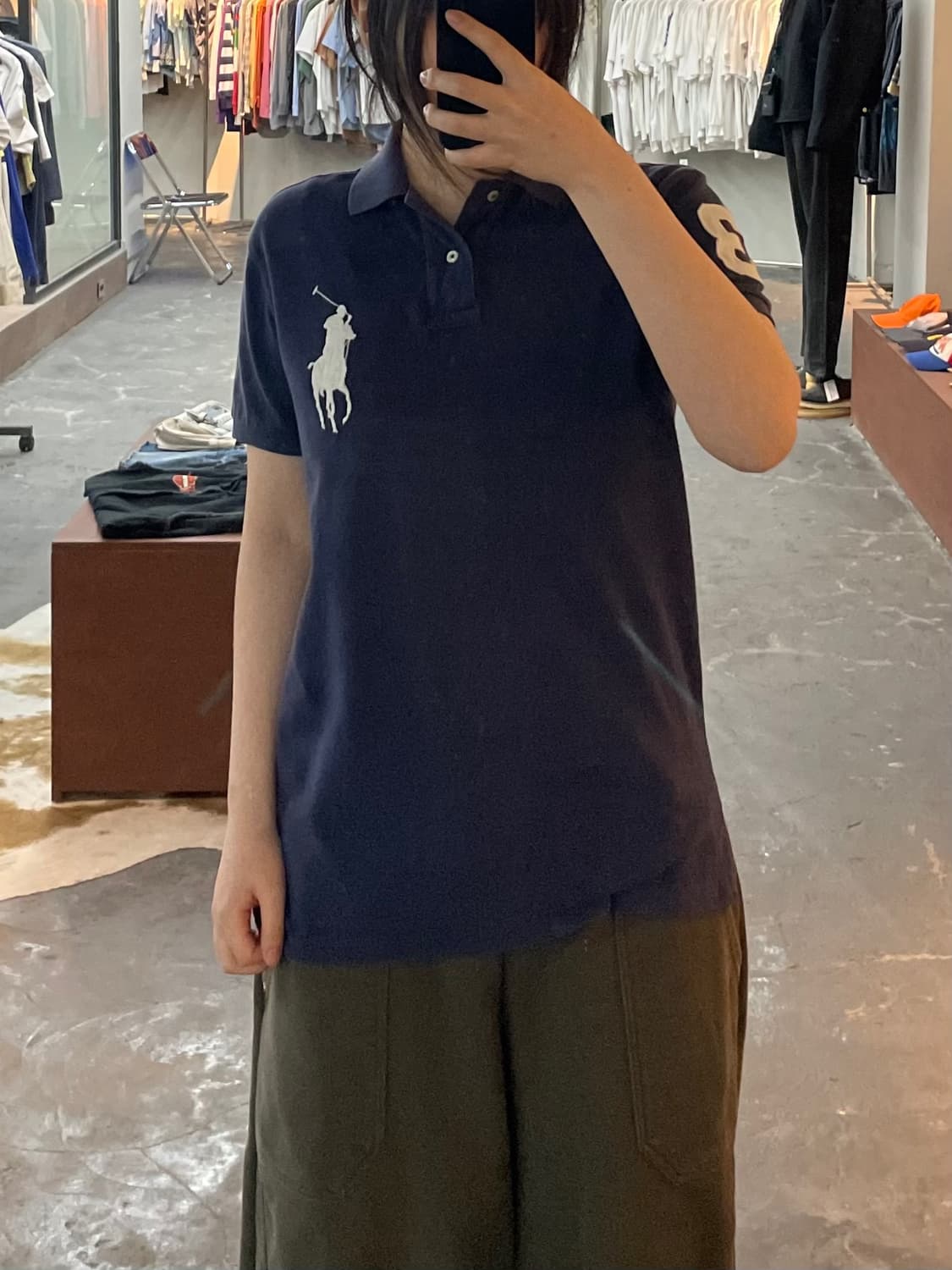 폴로 랄프로렌 빅포니 네이비 카라 반팔 H2877 상품이미지1