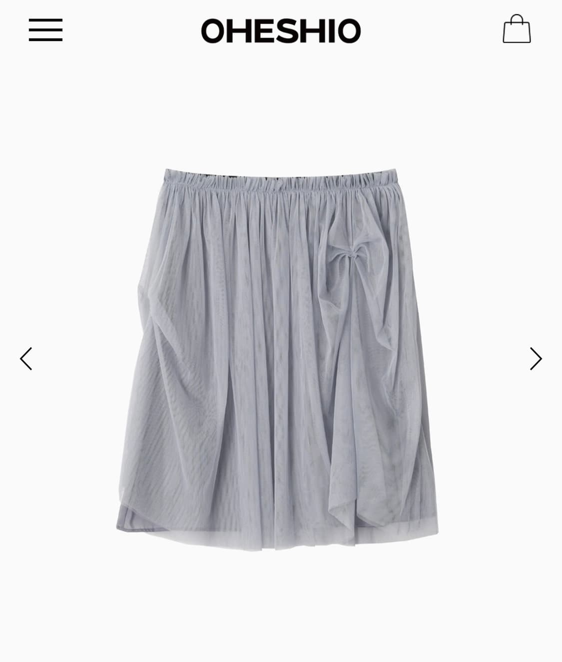 오헤시오 SHEER DRAPE BANDING SKIRT 스커트 상품이미지1